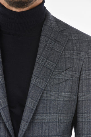 Abito GATE in Misto Lana Vergine con Motivo Glen Check e Revers Classico