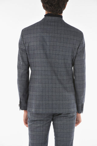 Abito GATE in Misto Lana Vergine con Motivo Glen Check e Revers Classico
