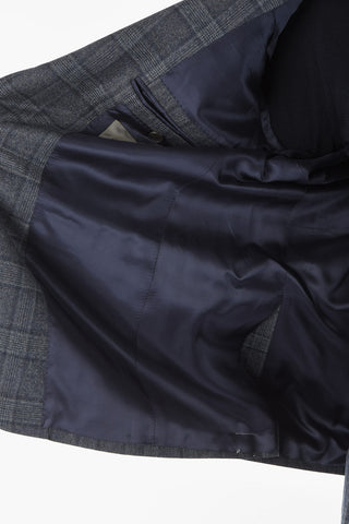 Abito GATE in Misto Lana Vergine con Motivo Glen Check e Revers Classico