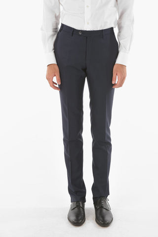 Pinstriped Virgin Wool CERIMONY ACADEMY 3-piece Suit with Peak Lapel