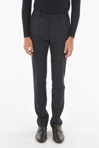 Two-tone Extrafine Virgin Wool ACADEMY Suit with Pinstripes