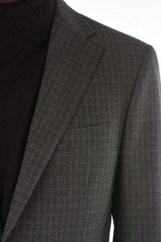 windowpane check virgin wool notch lapel MANTUA 2-button suit drop 6R