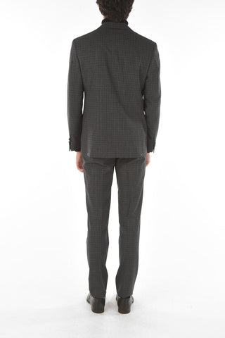windowpane check virgin wool notch lapel MANTUA 2-button suit drop 6R