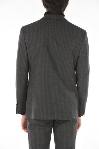 windowpane check virgin wool notch lapel MANTUA 2-button suit drop 6R