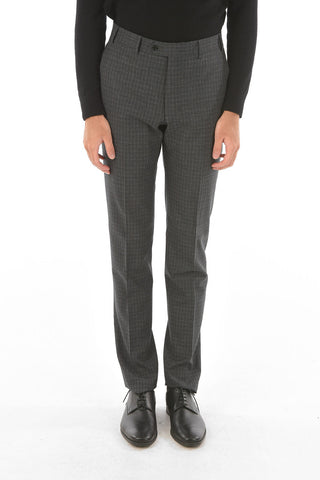 windowpane check virgin wool notch lapel MANTUA 2-button suit drop 6R