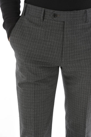 windowpane check virgin wool notch lapel MANTUA 2-button suit drop 6R