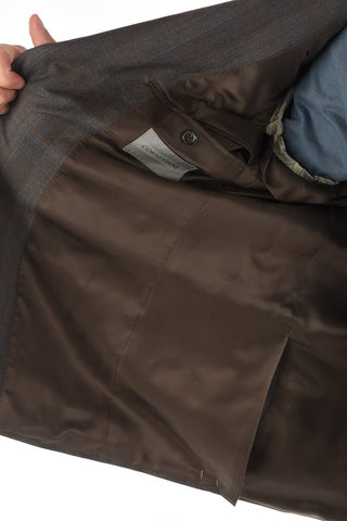 district check virgin wool MANTUA side vents notch lapel 2-button suit drop 6R