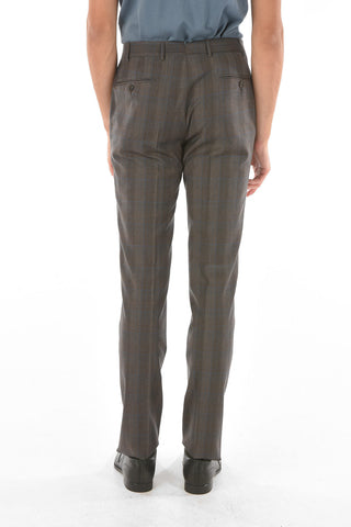 district check virgin wool MANTUA side vents notch lapel 2-button suit drop 6R