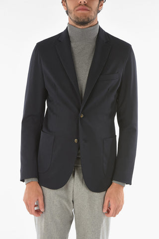 Virgin Wool Blend CHELSEA Blazer with Notch Lapel