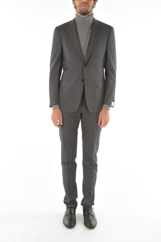 Pinstriped Virgin Wool MANTUA Suit with Notch Lapel