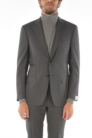 Pinstriped Virgin Wool MANTUA Suit with Notch Lapel