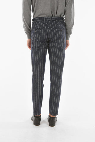 Pinstriped RAVAL Chino Pants with Single-pleat