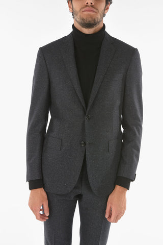 Virgin Wool Silk ACADEMY Suit with Notch Lapel