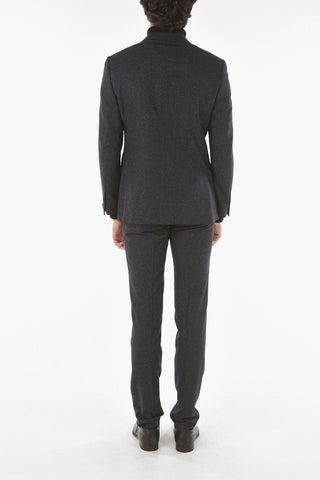 Virgin Wool Silk ACADEMY Suit with Notch Lapel