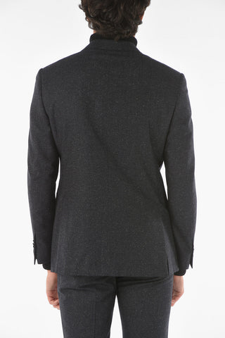 Virgin Wool Silk ACADEMY Suit with Notch Lapel