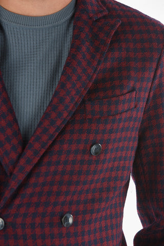 Double-breasted CHELSEA Blazer with Shephard's Check Pattern