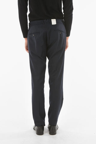 Stretched Virgin Wool RAVAL Chino Pants with Single Pleat