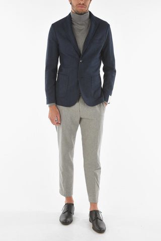 Single-breasted CHELSEA Herringbone Patterned Blazer