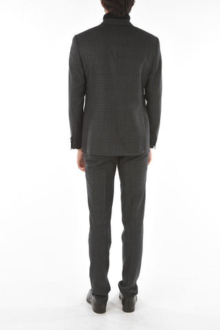 windowpane check virgin wool notch lapel MANTUA 2-button suit drop 6R