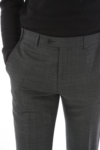 windowpane check virgin wool notch lapel MANTUA 2-button suit drop 6R