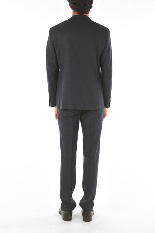 CC COLLECTION houndstooth virgin wool RIGHT notch lapel belt loops 2-button suit drop 7R