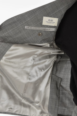 CC COLLECTION Abito in Lana Vergine con Motivo Glen Check