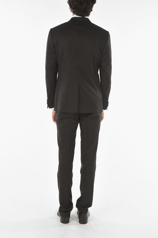 Virgin Wool CERIMONY ACADEMY 3-piece Suit with Satin Peak Lapel