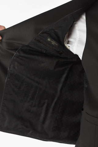 Virgin Wool CERIMONY ACADEMY 3-piece Suit with Satin Peak Lapel