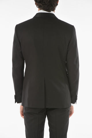 Virgin Wool CERIMONY ACADEMY 3-piece Suit with Satin Shawl Lapel