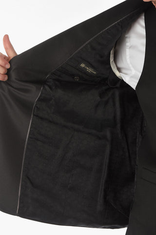 Virgin Wool CERIMONY ACADEMY 3-piece Suit with Satin Shawl Lapel