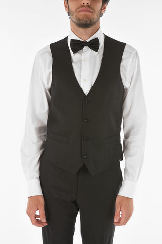 Virgin Wool CERIMONY ACADEMY 3-piece Suit with Satin Shawl Lapel
