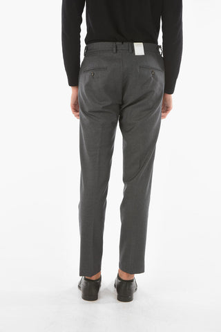 Stretched Virgin Wool RAVAL Chino Pants with Single Pleat