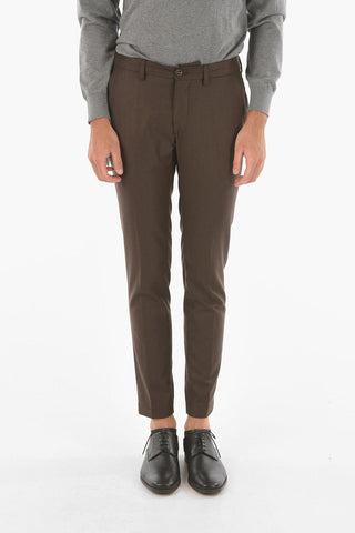 Pantaloni Chino NEW TOWN in Lana Vergine Stretch