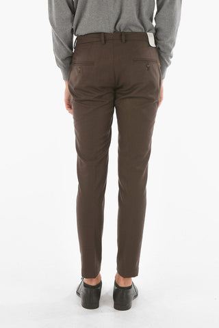 Pantaloni Chino NEW TOWN in Lana Vergine Stretch