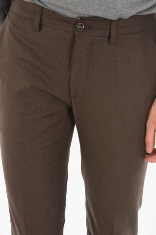 Pantaloni Chino NEW TOWN in Lana Vergine Stretch