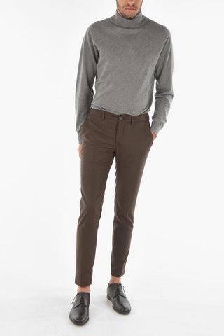 Pantaloni Chino NEW TOWN in Lana Vergine Stretch