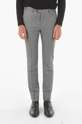 Virgin Wool ACADEMY Suit with Bird's Eye Pattern