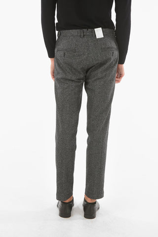 Single-pleated RAVAL Chino Pants with Basket Weave Pattern