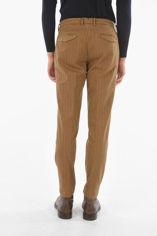 Herringbone Patterned MARAIS Chino Pants