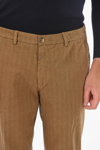 Herringbone Patterned MARAIS Chino Pants