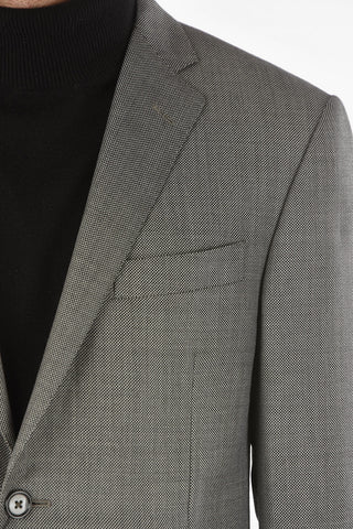 Bird's eyed Virgin Wool ACADEMY Suit with Notch Lapel