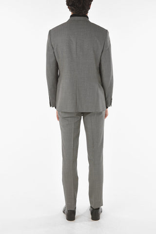 Bird's eyed Virgin Wool ACADEMY Suit with Notch Lapel