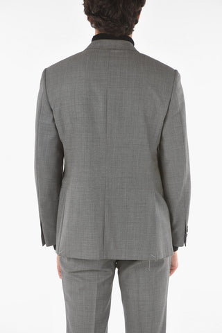 Bird's eyed Virgin Wool ACADEMY Suit with Notch Lapel
