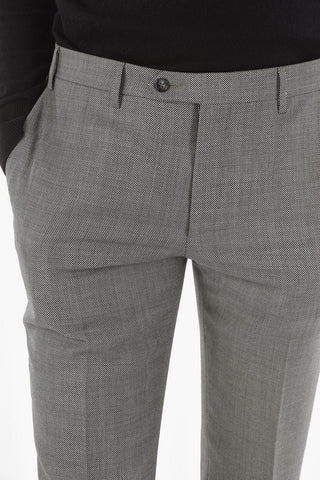 Bird's eyed Virgin Wool ACADEMY Suit with Notch Lapel