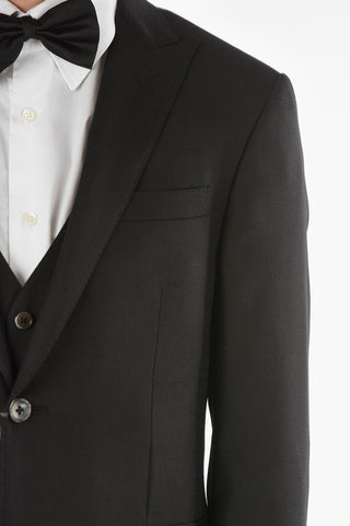 Virgin Wool CERIMONY ACADEMY 3-piece Suit with Peak Lapel