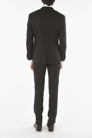 Virgin Wool CERIMONY ACADEMY 3-piece Suit with Peak Lapel