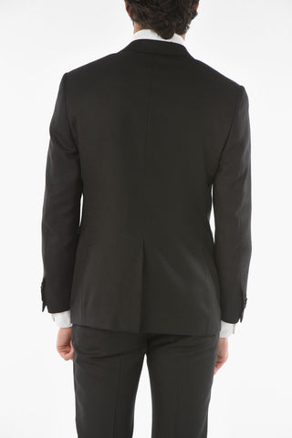 Virgin Wool CERIMONY ACADEMY 3-piece Suit with Peak Lapel