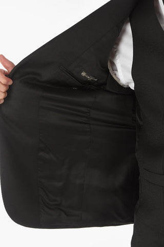 Virgin Wool CERIMONY ACADEMY 3-piece Suit with Peak Lapel