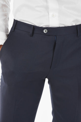 Virgin Wool Four-Pocket Trousers with Belt Loops