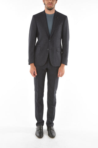 CC COLLECTION silk and virgin wool RIGHT notch lapel 2-button suit drop 7R